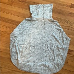 Grey sweater poncho